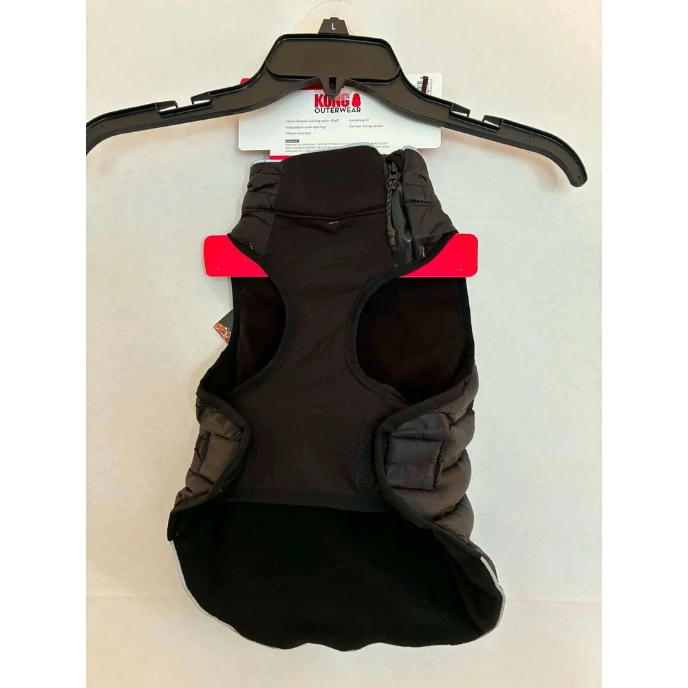 KONG Parachute Puffer‎ Jacket Dog Small Black New Insulated Water Resistant Vest
